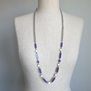 Lia Sophia Purple and Silver Necklace
